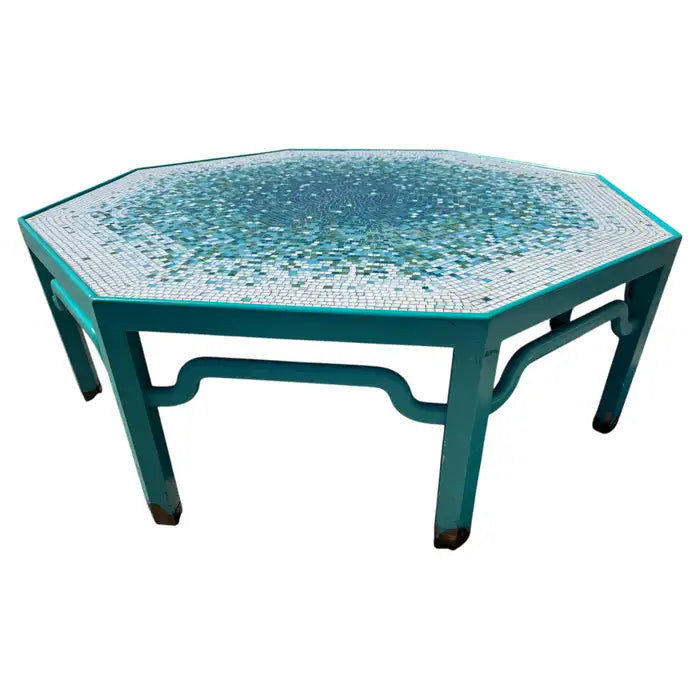 ming style octagon coffee table mosaic top design