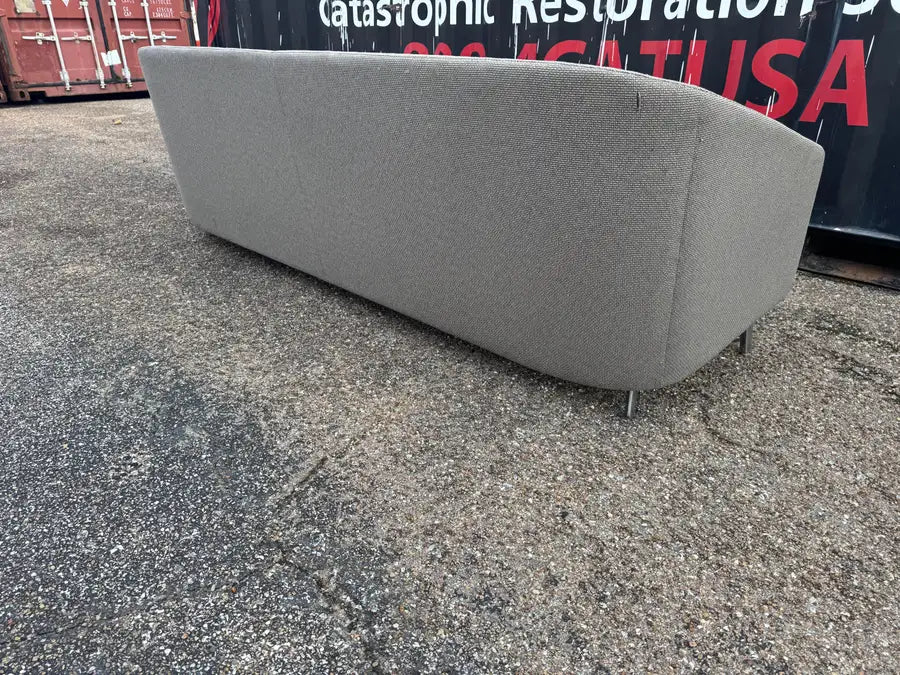designer office couch with tailored upholstery and sleek profile
