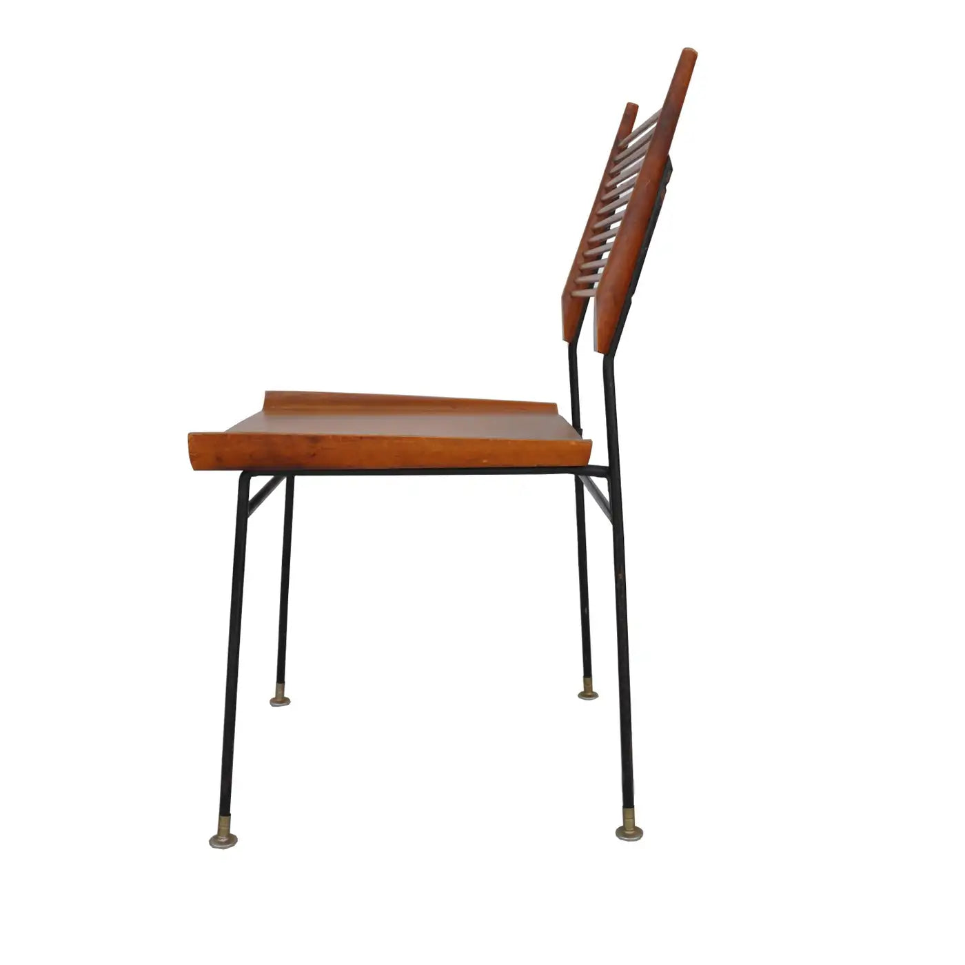 Vintage Paul McCobb slat back dining chair walnut finish.​