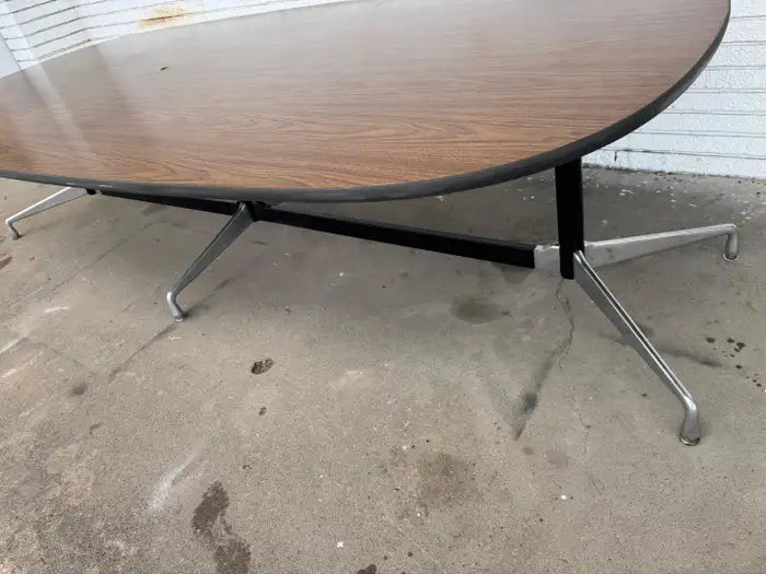 Contemporary walnut conference table for executive workspace