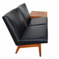 Modernist Remington Rand bench wood table divider 65″ Metro Retro