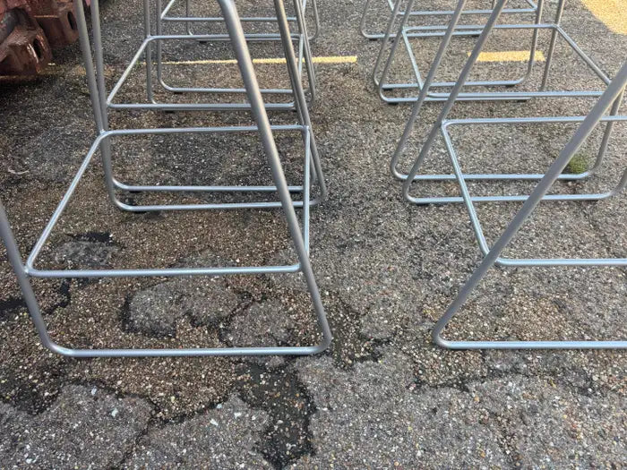Contemporary upholstered metal stool by Knoll