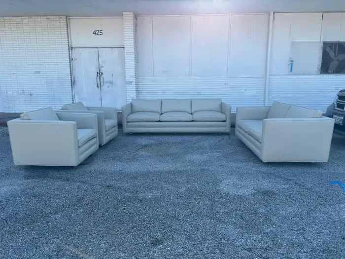 Neutral ultra fabric tuxedo chairs for luxury home décor
