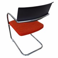 Iconic Knoll Moment arm chair modern red seat