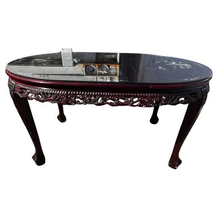 Chinese Chippendale style dining table hand carved wood furniture