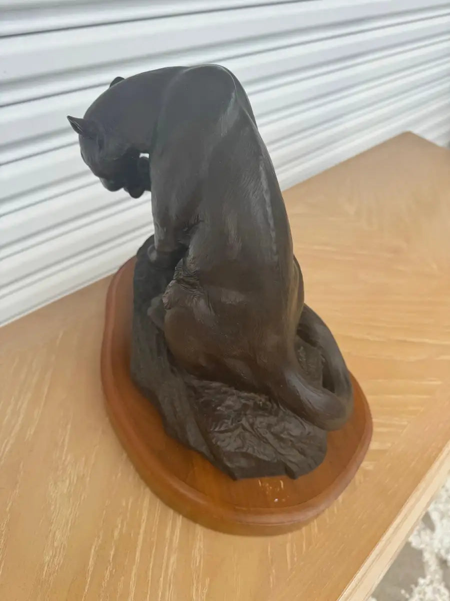 limited edition bronze cougar statue collectible décor
