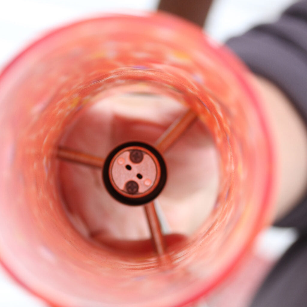 Elegant red Murano lighting pendant with handcrafted texture