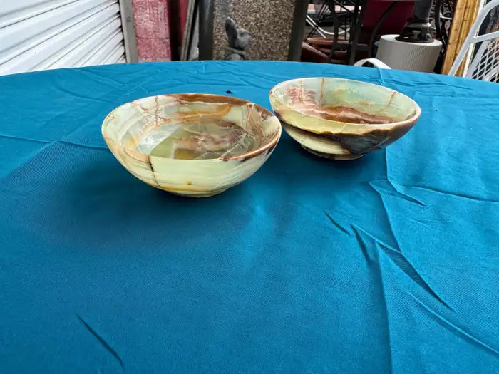 premium onyx bowls with smooth polished interior
