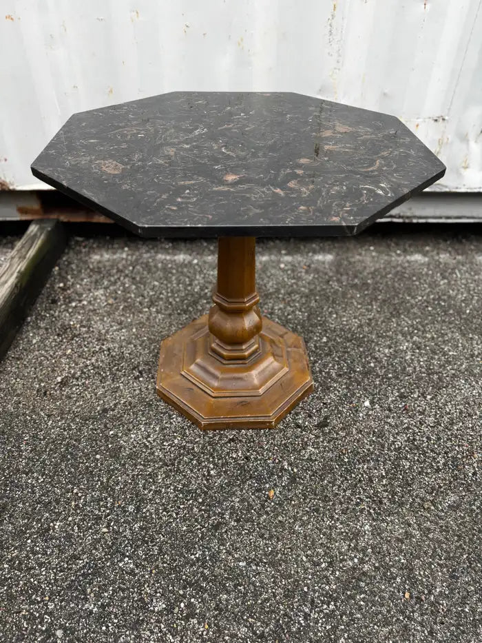 Granite stone top occasional table with octagon shape