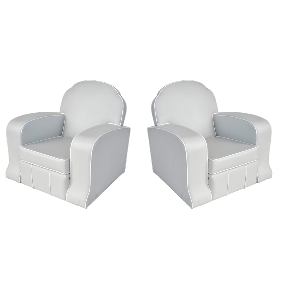 Sculptural Deco lounge chair geometric curves