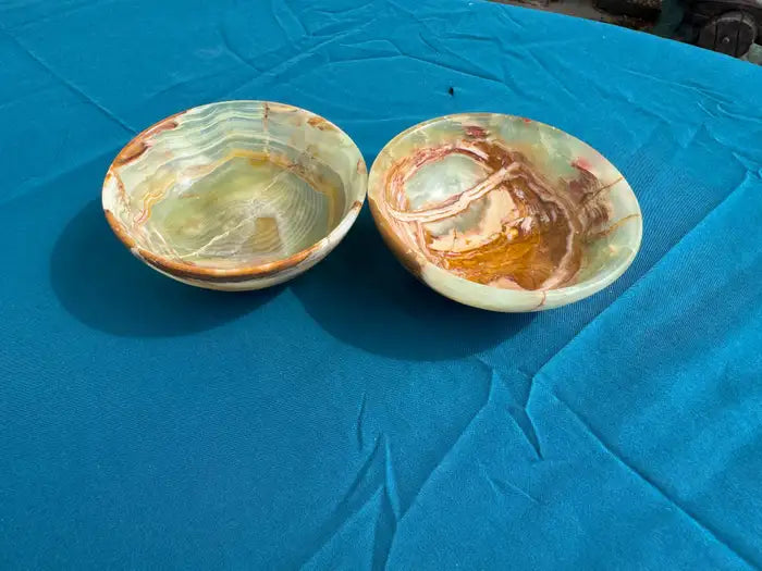 small stone bowls onyx with translucent qualities