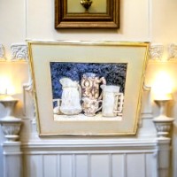 Original framed Oris Robertson painting vintage art
