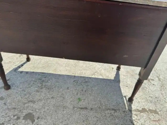 Antique buffet cabinet with decorative wood carvings