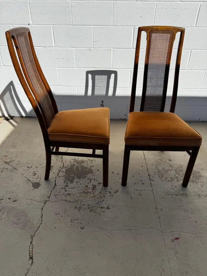 Classic oak cane back chairs