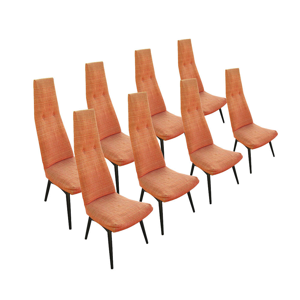 Pearsall high back dining chairs set of eight mid century Metro Retro