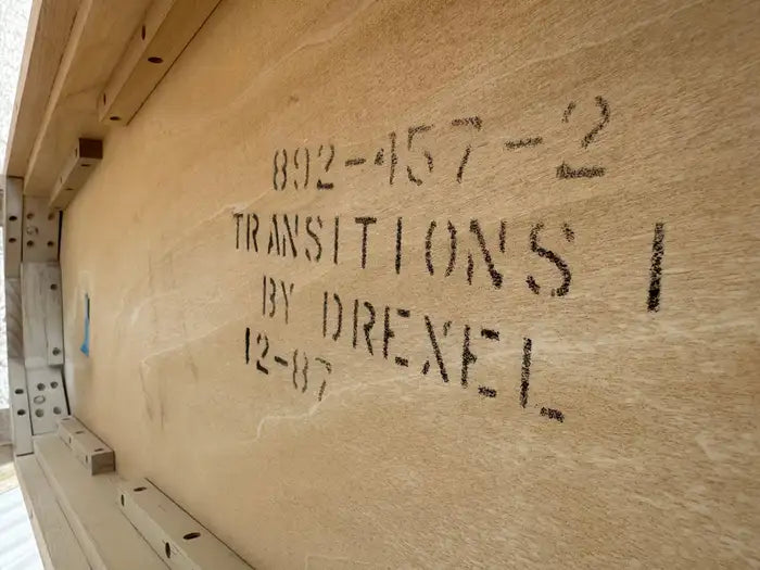 Pencil reed leg console table