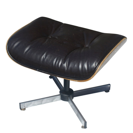 Plycraft ottoman brown leather vintage