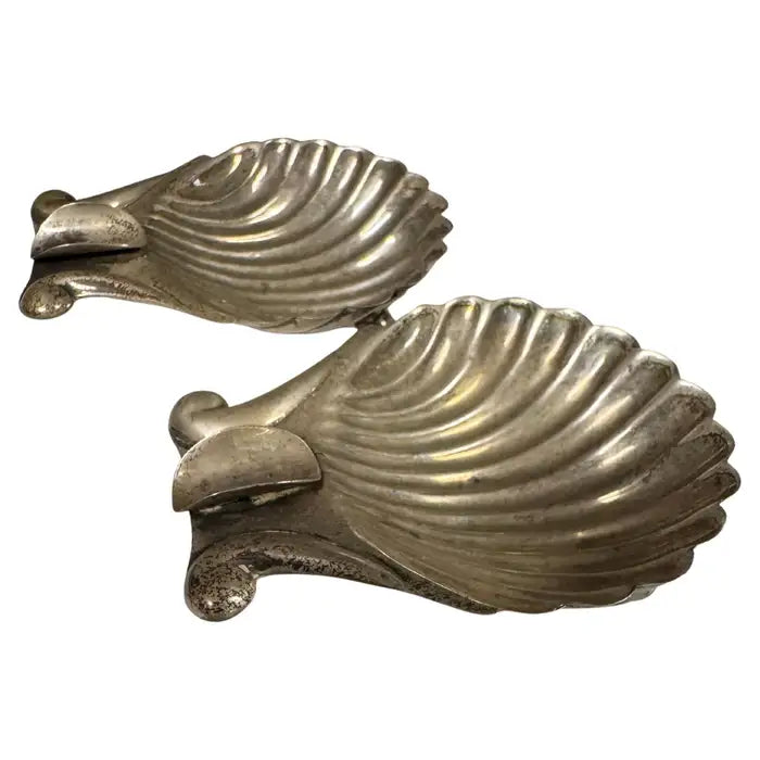 Mexican sterling silver ashtray with shell design