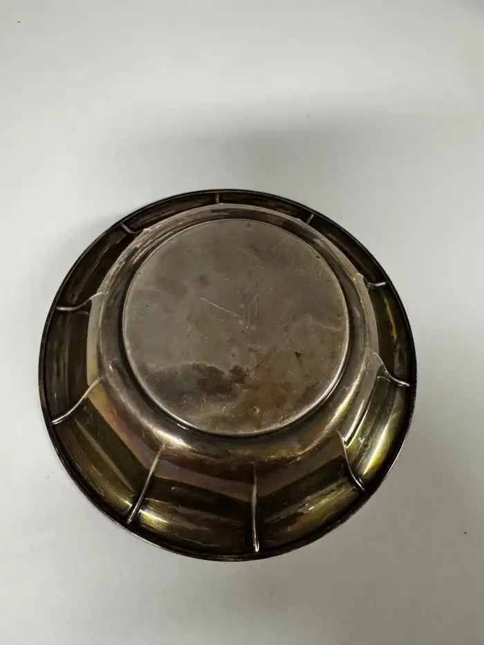 Polished sterling silver nut dish