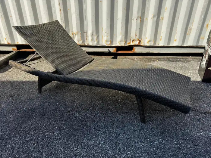 Resin rattan poolside lounge chair