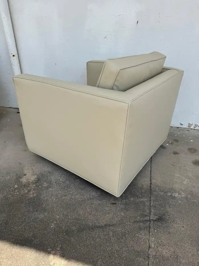 Restored vintage lounge seating with minimalist modern style