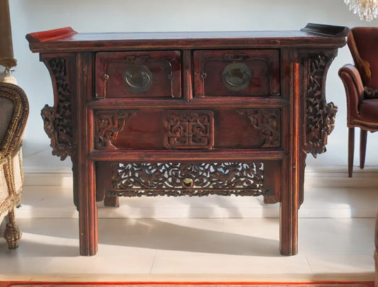 19th-century Qing Period Chinese altar console