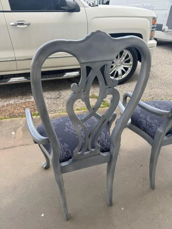 Vintage painted wood accent chairs for classic interiors