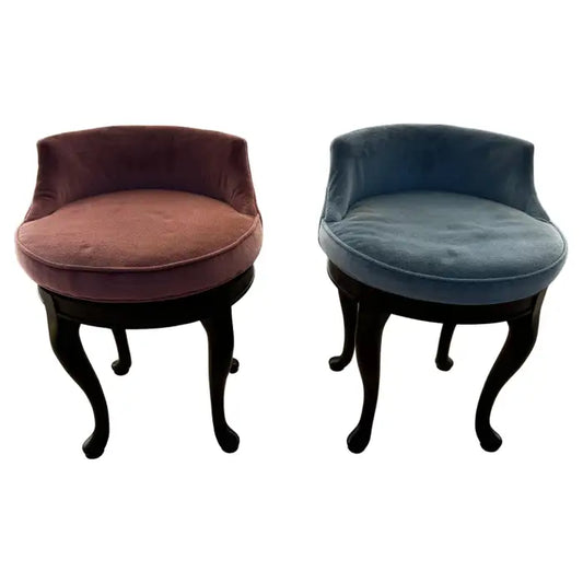 Queen Anne style swivel vanity stool