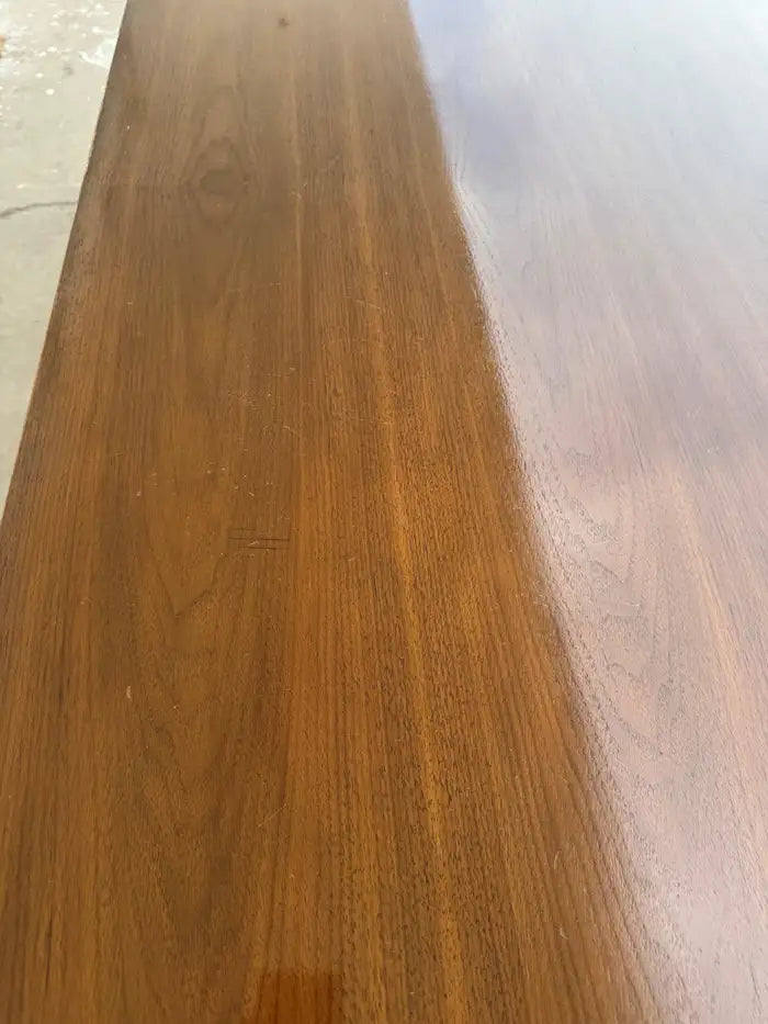 Mid Century Modern walnut dining table