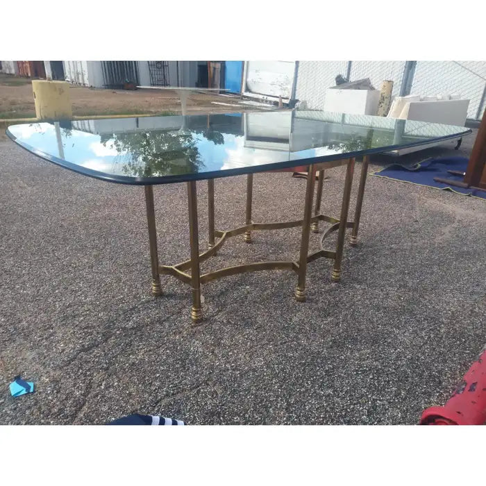 Mid-century modern beveled glass table top
