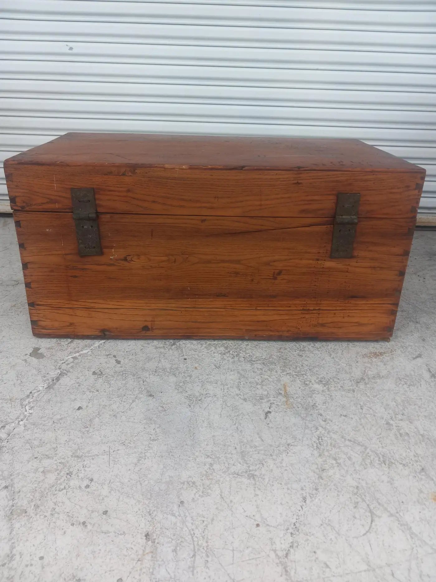 Hand-carved antique camphor chest for home décor