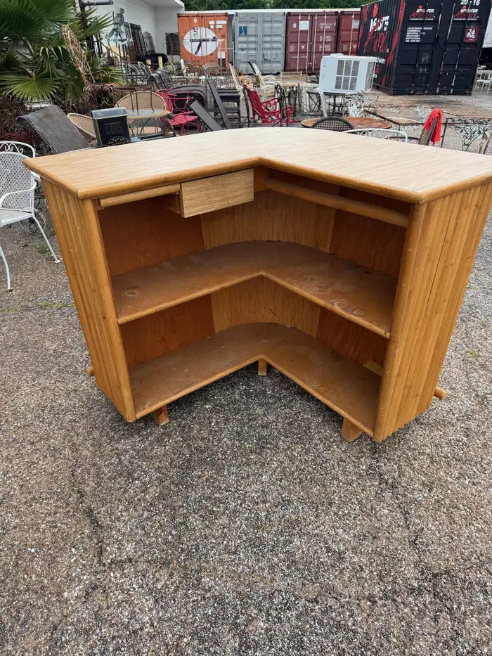 Retro woven rattan home bar cabinet furniture
