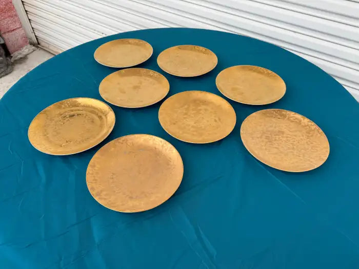 mid century italian salad bowls gold detailing set