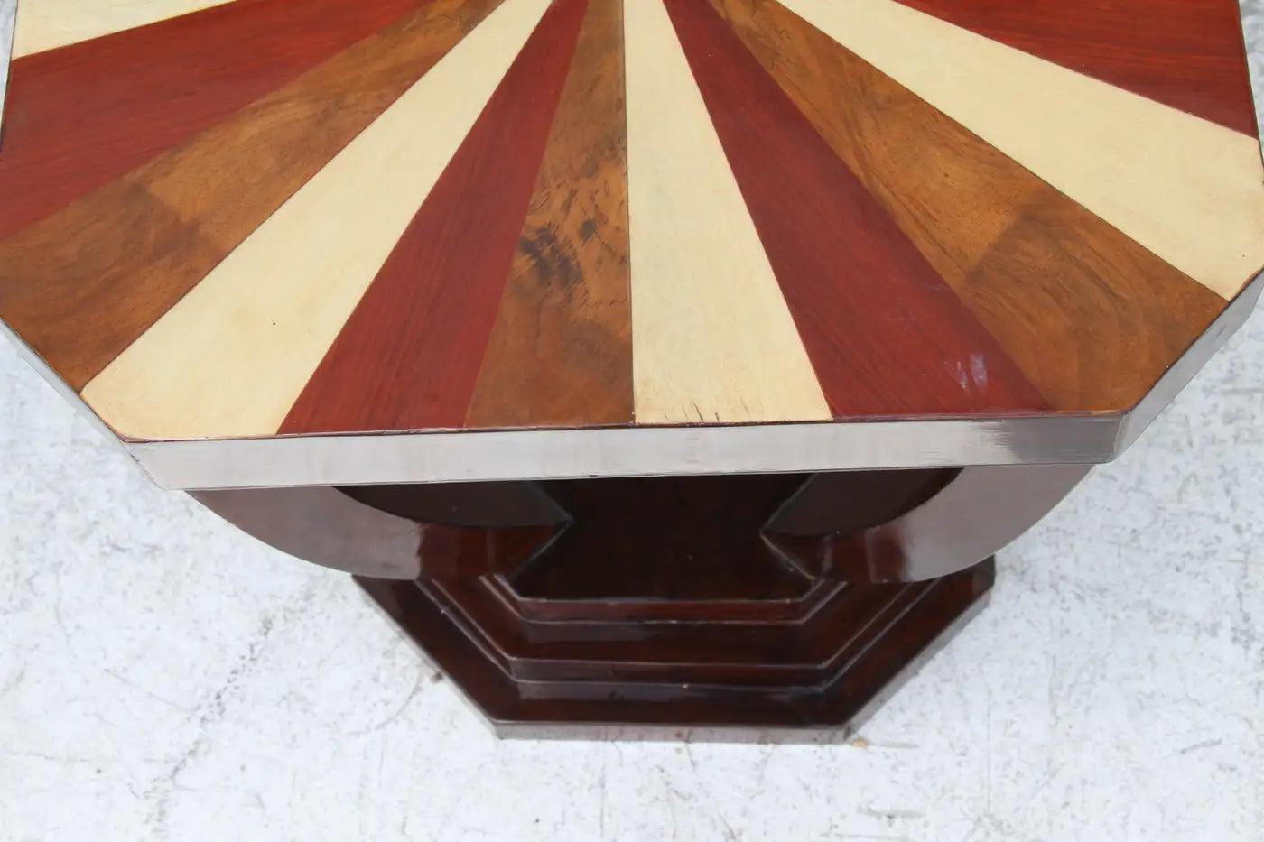 Modern geometric inlay design art deco tables