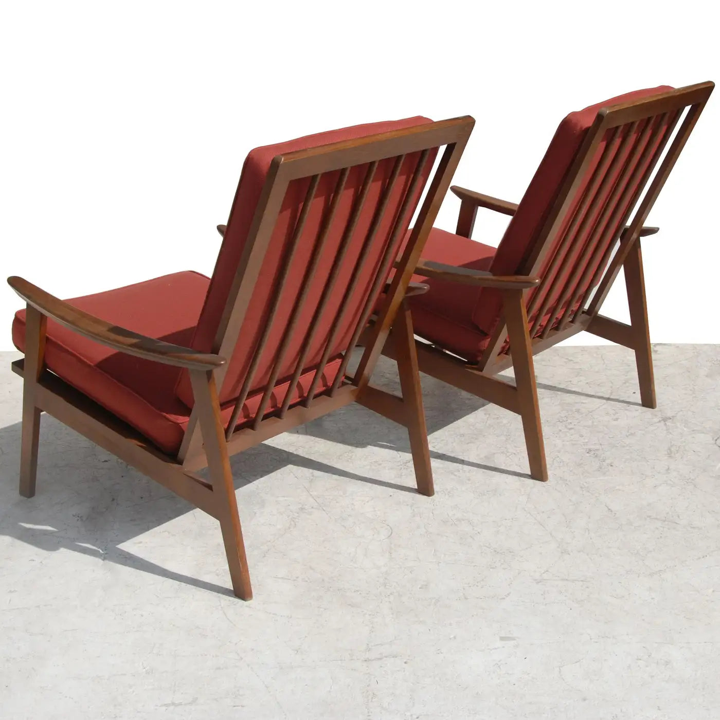 Teak armchair pair vintage Danish design
