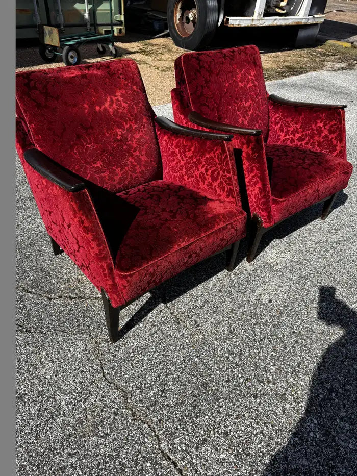 Vintage mid century accent chairs retro seating