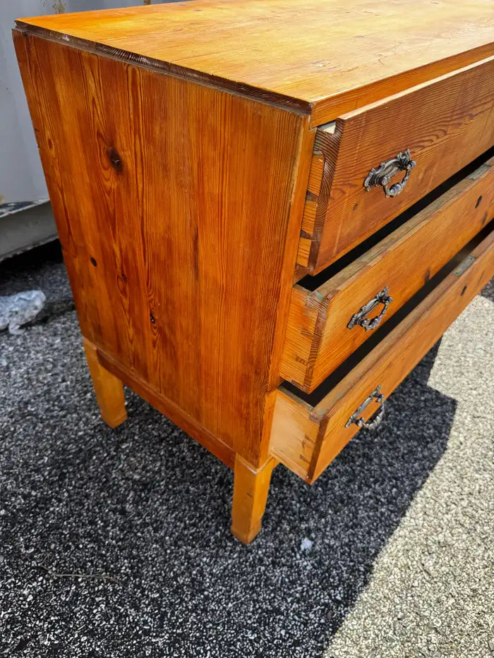 Vintage Swedish pine storage chest
