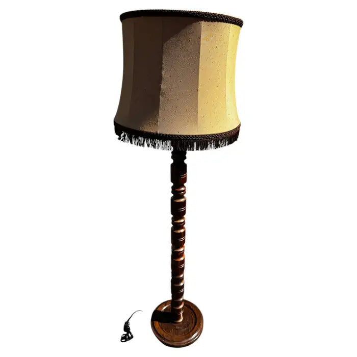 Mid century Scandinavian oak floor lamp