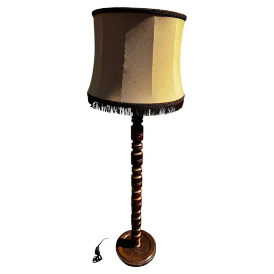 Mid century Scandinavian oak floor lamp