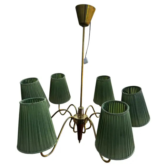 Scandinavian modern 6 light pendant fixture