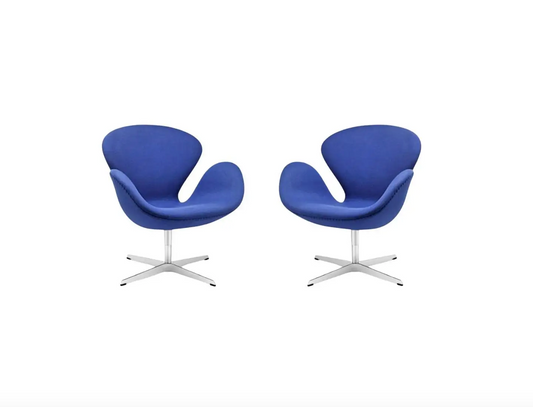 Pair of Arne Jacobsen Swan Chairs by Fritz Hansen