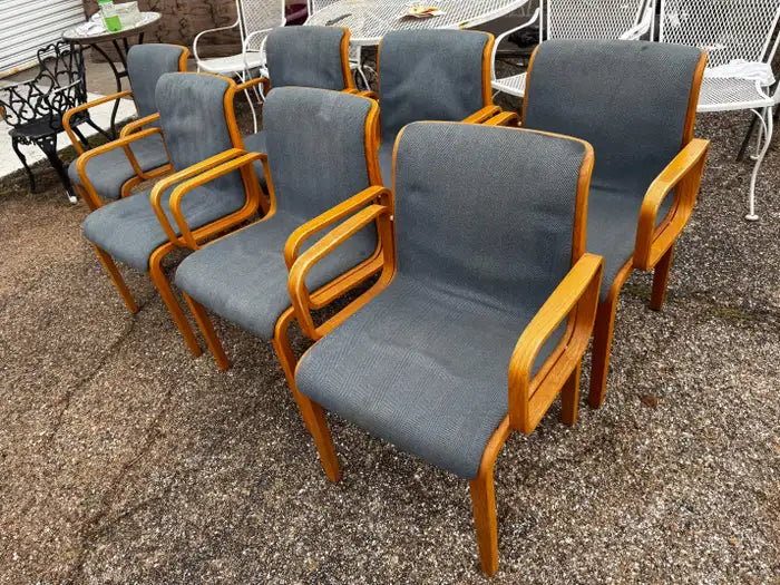 Vintage bentwood armchair sculptural wood frame