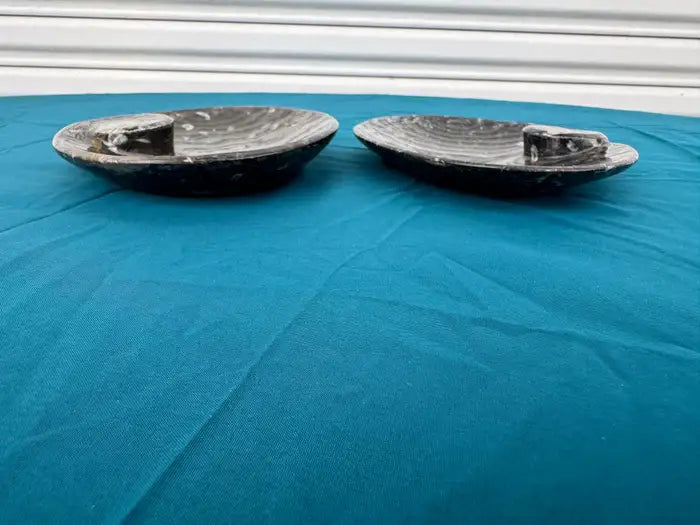 sculptural granite nautilus bowls natural stone pattern
