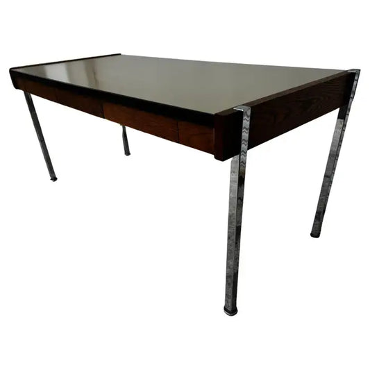 Chrome leg mid century desk home office furniture