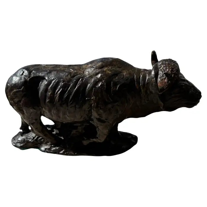 Signed bronze bull sculpture limited edition