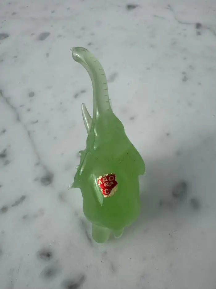 Chinese jade elephant miniature collectible décor