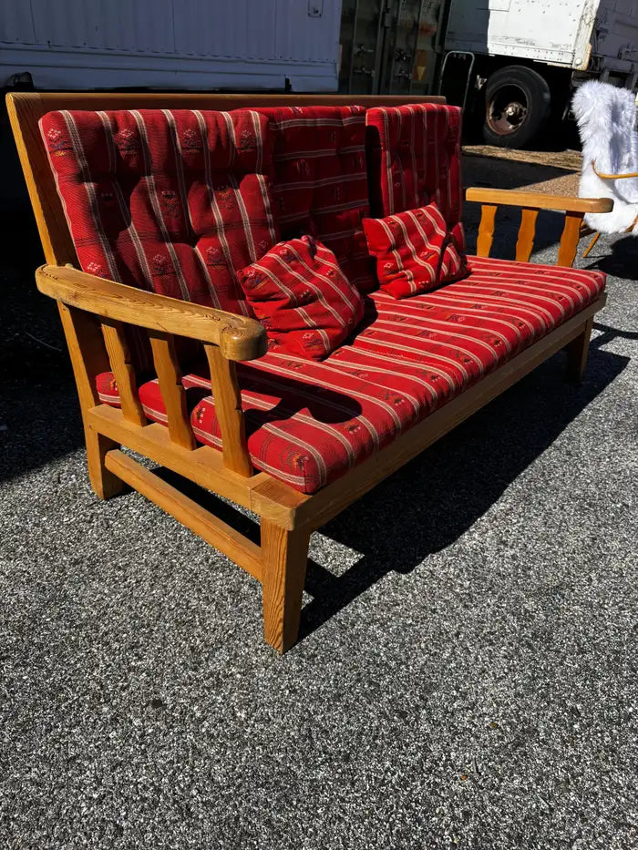 Danish style mid century wooden sofa