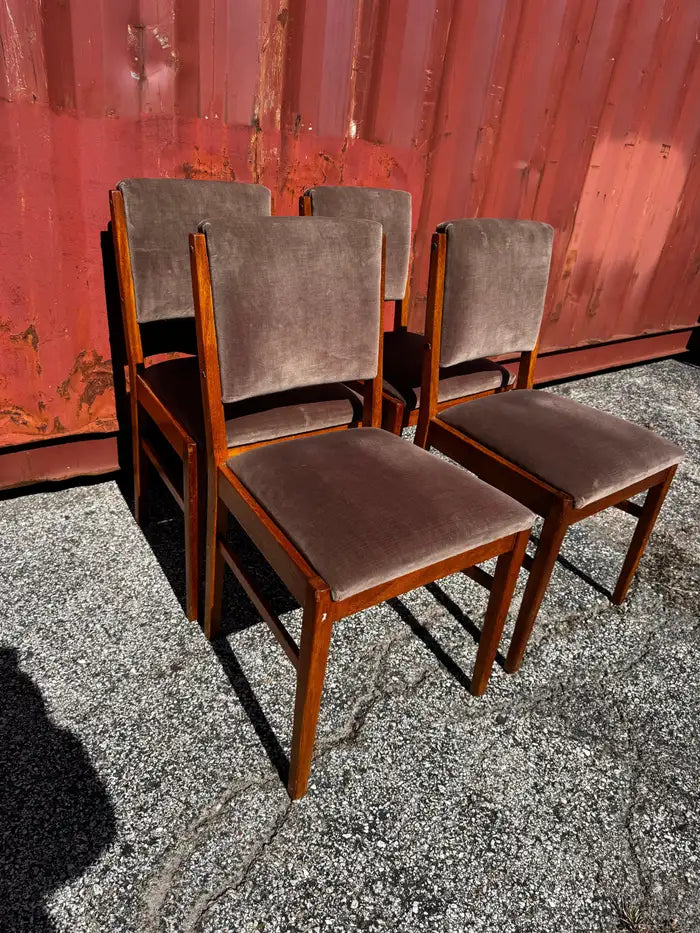 1960s Swedish teak upholstered dining chairs
