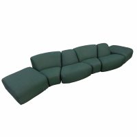 Metro Retro Furniture curved sectional sofa contemporary design