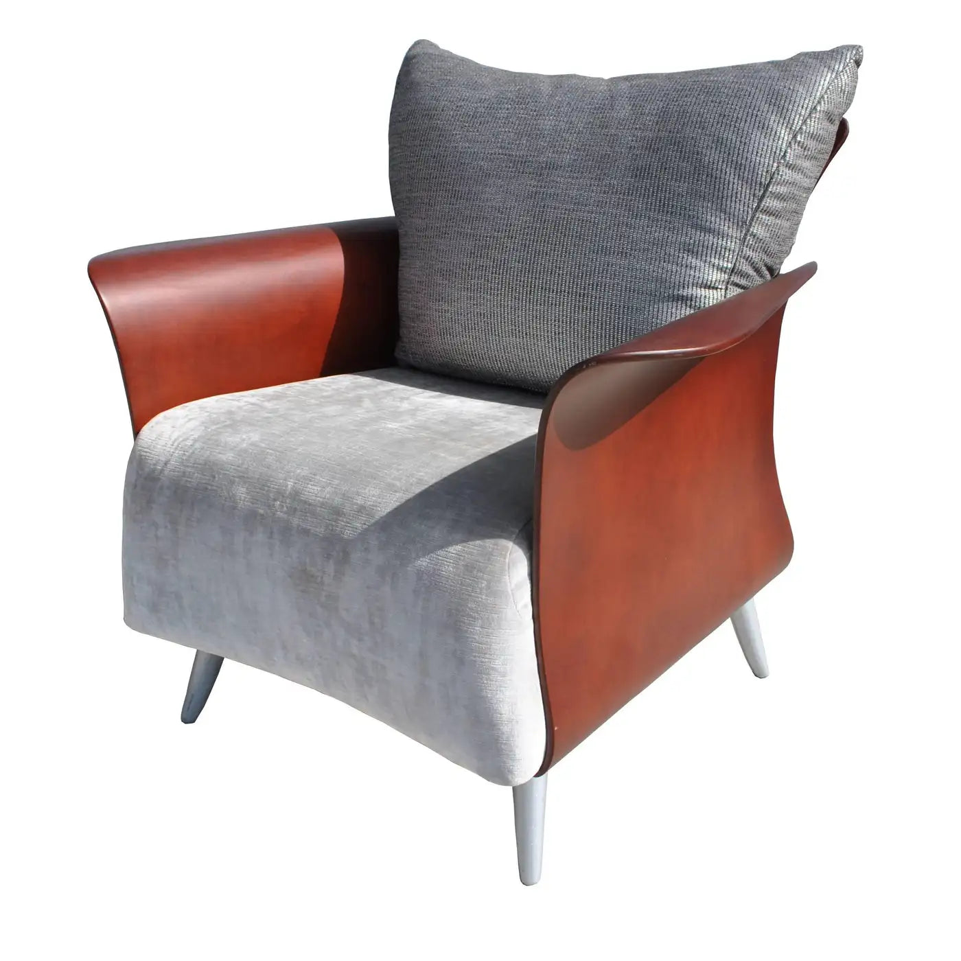 Pair of modern luxury bentwood lounge chairs